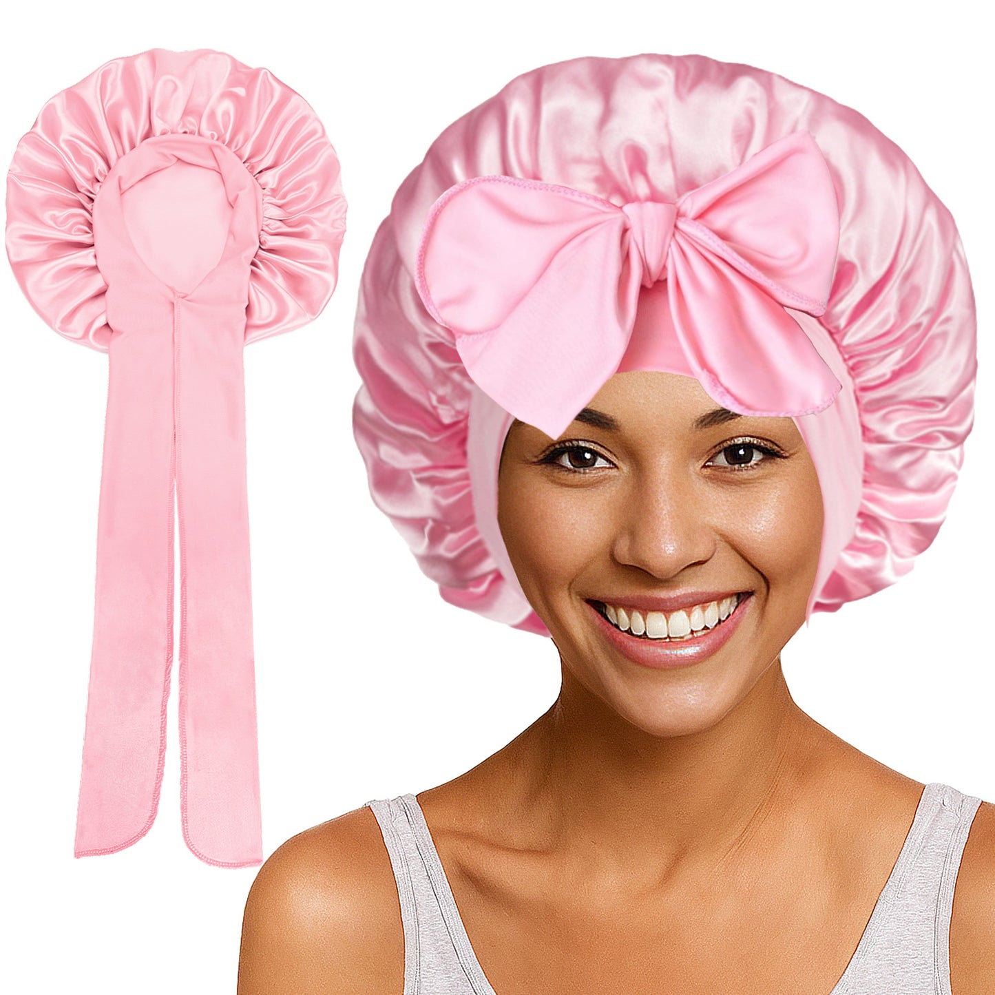 Bonnet de nuit élastique à nœuds