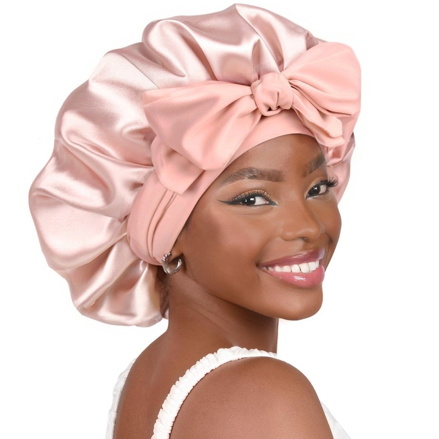 Bonnet de nuit élastique à nœuds