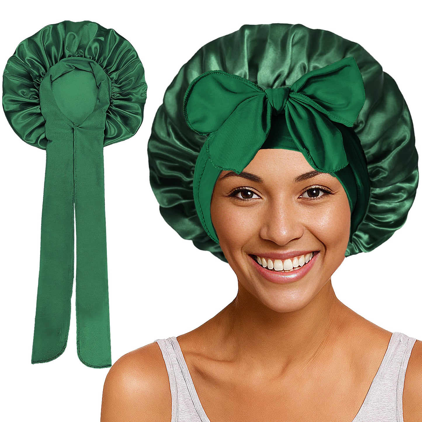Bonnet de nuit élastique à nœuds