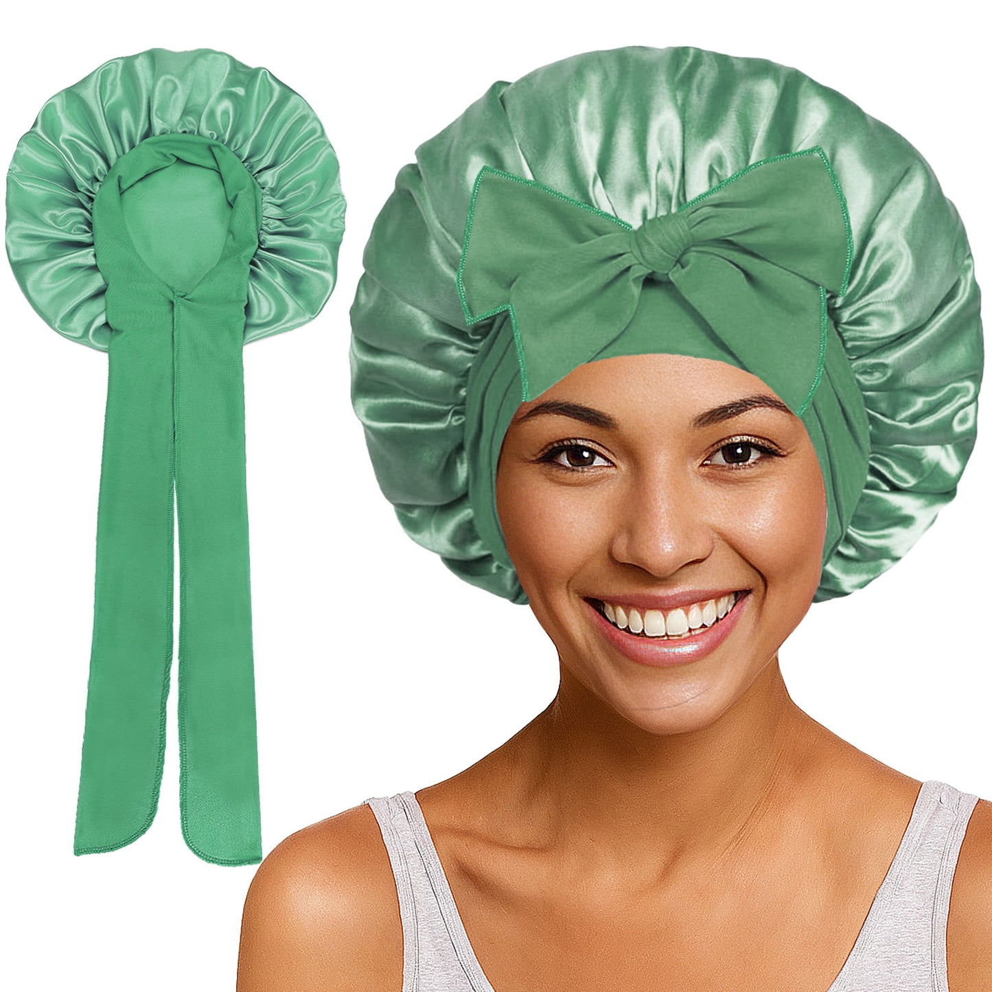 Bonnet de nuit élastique à nœuds