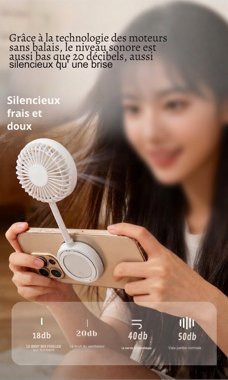 Mini ventilateur brumisateur magnétique
